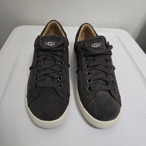 UGG Women's Black Suede Lace-Up Sneakers Size 6